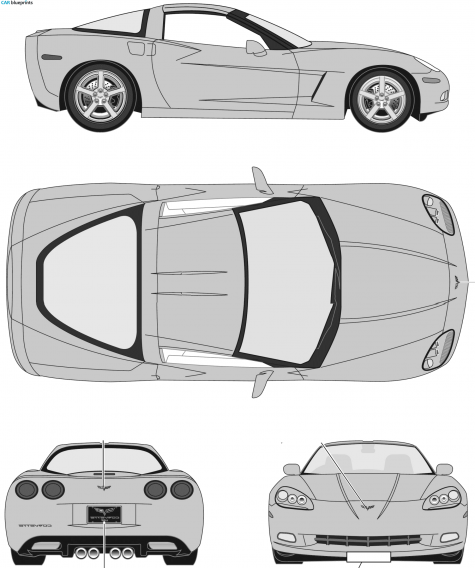 2004 Chevrolet Corvette C6 Coupe blueprint