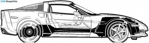 2005 Chevrolet Corvette C6 Coupe blueprint