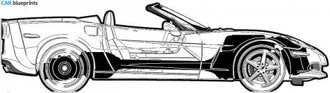 2005 Chevrolet Corvette C6 Convertible Cabriolet blueprint