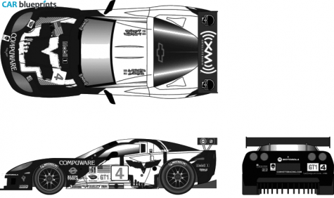 2007 Chevrolet Corvette C6 R Coupe blueprint