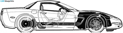 2003 Chevrolet Corvette C5 Z06 Coupe blueprint