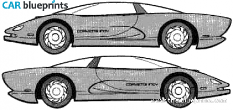 1986 Chevrolet Corvette Indy Coupe blueprint