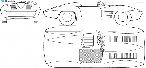 1958 Chevrolet Corvette Stingray Racer Targa blueprint