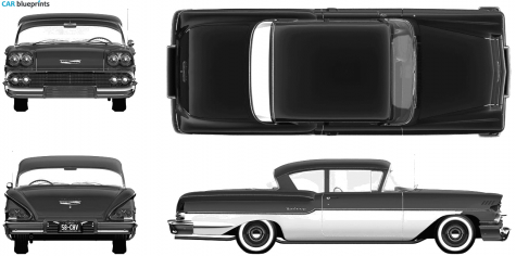 1958 Chevrolet Delray 2-door Sedan blueprint