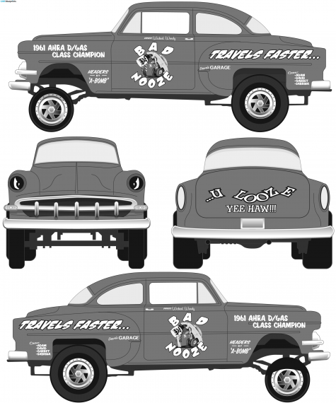 1953 Chevrolet Gasser Sedan blueprint