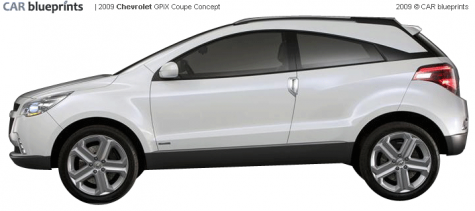 2009 Chevrolet Gpix Coupe SUV blueprint