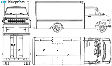 1990 Chevrolet Hi Cube Van blueprint