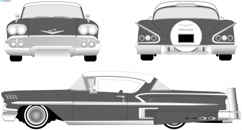 1958 Chevrolet Impala Coupe blueprint