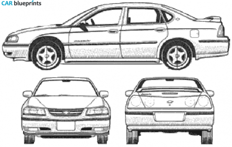 2003 Chevrolet Impala Sedan blueprint