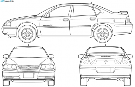 2005 Chevrolet Impala Sedan blueprint