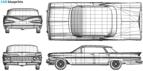 1959 Chevrolet Impala Sport Sedan blueprint
