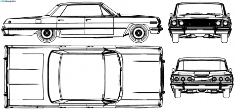 1963 Chevrolet Impala Sport Sedan blueprint