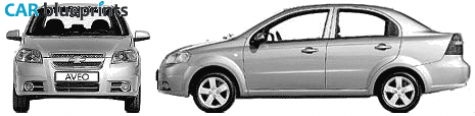 2007 Chevrolet Aveo 4-door Sedan blueprint