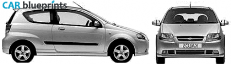 2007 Chevrolet Kalos 3-door Hatchback blueprint