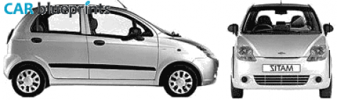 2007 Chevrolet Matiz 5-door Hatchback blueprint