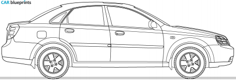 2006 Chevrolet Optra 4-door Sedan blueprint