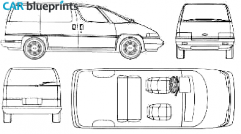 1990 Chevrolet Lumina APV Minivan blueprint