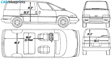 1990 Chevrolet Lumina APV Minivan blueprint