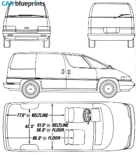 1990 Chevrolet Lumina APV Van blueprint