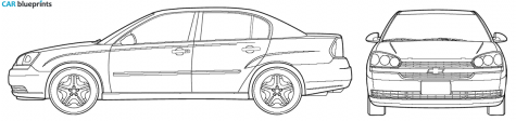 2005 Chevrolet Malibu LT Sedan blueprint