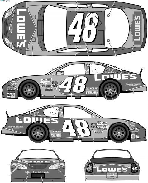 2003 Chevrolet Monte Carlo No 48 Jimmie Johnson Lowe