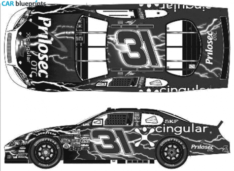 2006 Chevrolet Impala NASCAR Coupe blueprint