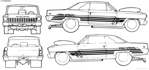 1966 Chevrolet Nova Pro Street Coupe blueprint