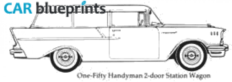 1957 Chevrolet One Fifty Handyman 2 door Station Wagon blueprint