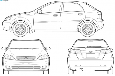 2007 Chevrolet Optra 5-door Hatchback blueprint