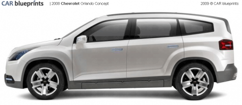 2008 Chevrolet Orlando SUV blueprint