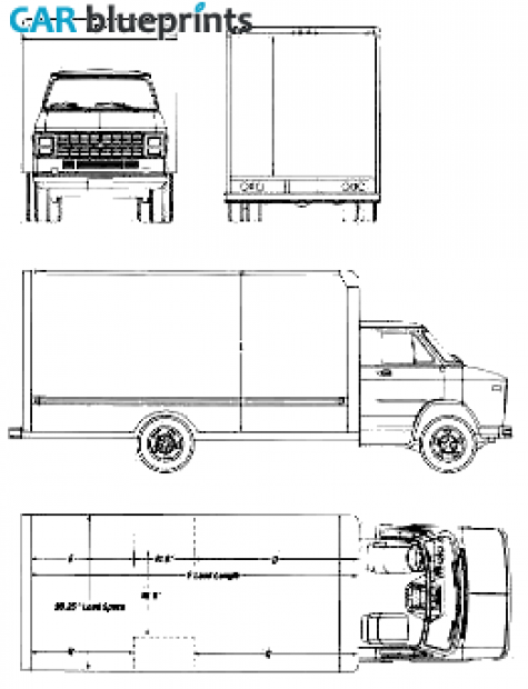 1990 Chevrolet P Hi Cube Van blueprint