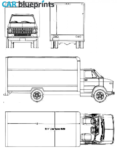 1990 Chevrolet P Hi Cube Van blueprint