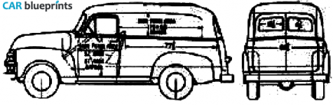 1954 Chevrolet Panel Delivery 3105 Van blueprint