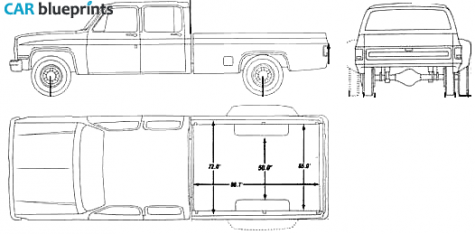 1990 Chevrolet Pick-up Crewcab Pick-up blueprint