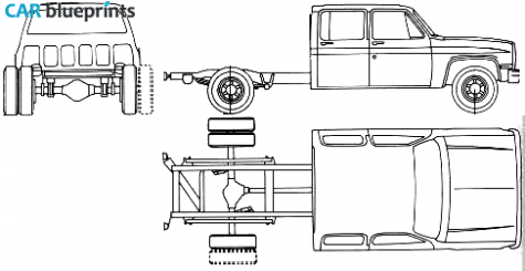 1990 Chevrolet R3500 Chassis Cab Pick-up blueprint