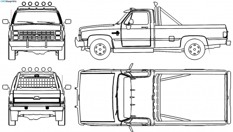 1986 Chevrolet Silverado Pick-up blueprint