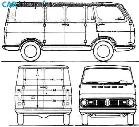 1967 Chevrolet Sport Van 90 Minivan blueprint