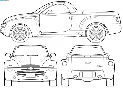 2005 Chevrolet SSR Coupe blueprint