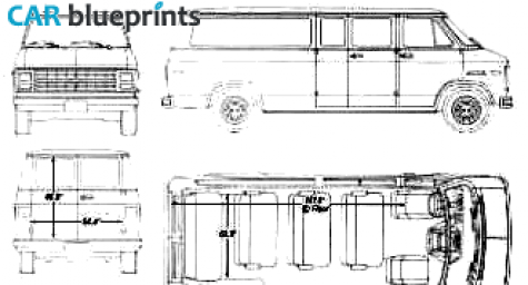 1990 Chevrolet Sportvan Van blueprint