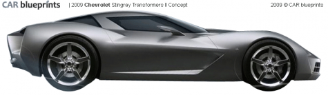 2009 Chevrolet Corvette Stingray Transformers II Coupe blueprint