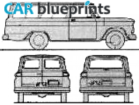 1964 Chevrolet Suburban Carryall SUV blueprint