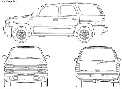 2006 Chevrolet Tahoe GMT800 SUV blueprint