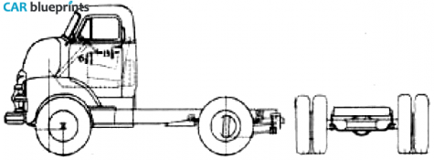 1954 Chevrolet Tractor Chassis 5103 Truck blueprint