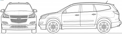 2008 Chevrolet Traverse SUV blueprint