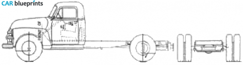 1954 Chevrolet Truck Chassis 6403 Truck blueprint