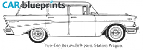 1957 Chevrolet Two Ten Beauville Station Wagon blueprint