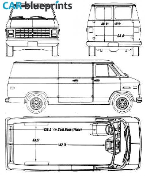 1990 Chevrolet  Van blueprint