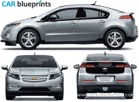 2011 Chevrolet Volt Hatchback blueprint