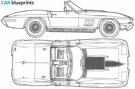 1967 Chevrolet Corvette C2 427 Roadster blueprint