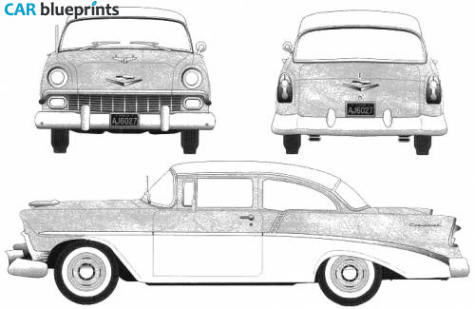 1956 Chevrolet Del Ray 2 door Sedan blueprint